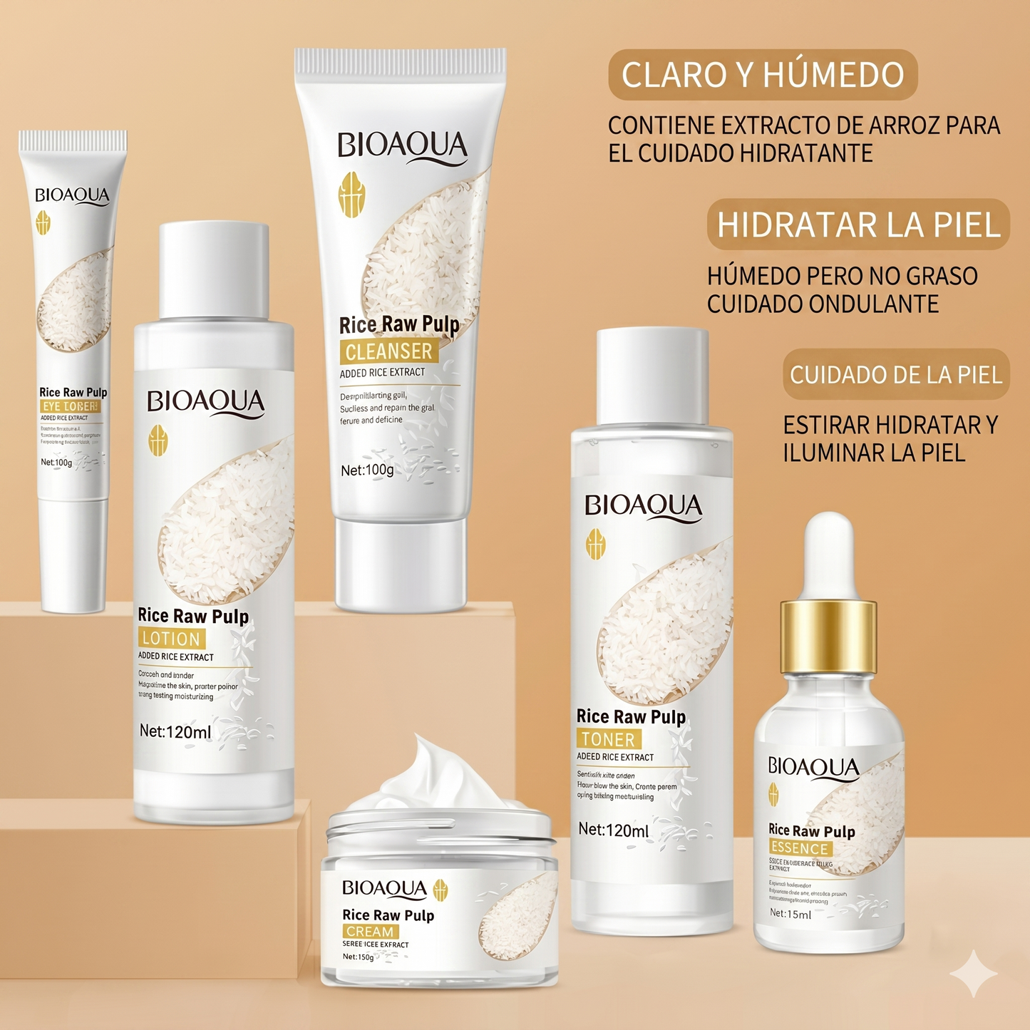 Kit Arroz Blanco BIOAQUA x 6 Productos💫